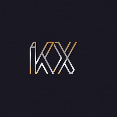 koyu arka plan üzerinde başlangıç harfi kx logo