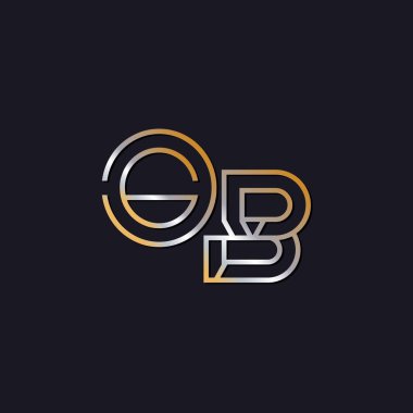 koyu arka plan üzerinde başlangıç harfi ob logo