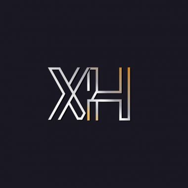 koyu arka plan üzerinde başlangıç harfi xh logo