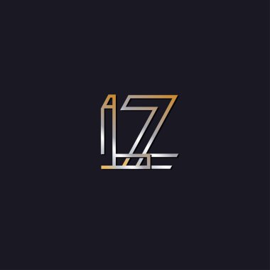 İlk harf lz logosuna koyu arka plan