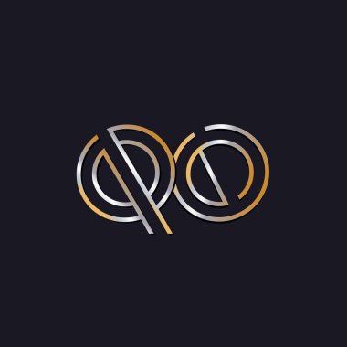 koyu arka plan üzerinde başlangıç harfi qo logo