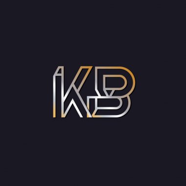 koyu arka plan üzerinde başlangıç harfi kb logo