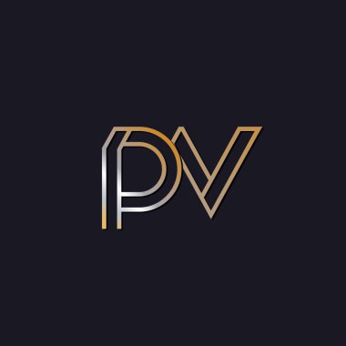 koyu arka plan üzerinde başlangıç harfi pv logo