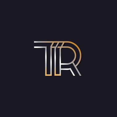 koyu arka plan üzerinde başlangıç harfi tr logo