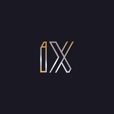 koyu arka plan üzerinde başlangıç harfi IX logo