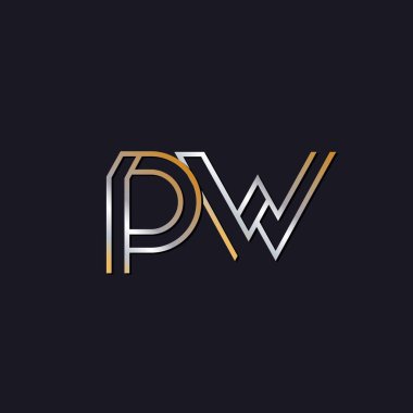 koyu arka plan üzerinde başlangıç harfi pw logo