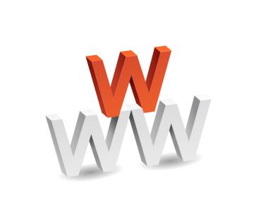 www, Web sitesi adresi simgesi. vektör