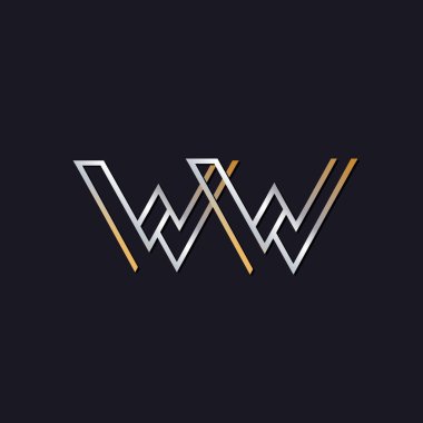 koyu arka plan üzerinde başlangıç harfi ww logo