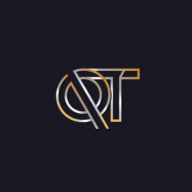 koyu arka plan üzerinde başlangıç harfi qt logo
