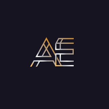 koyu arka plan üzerinde AE başlangıç harfi logo