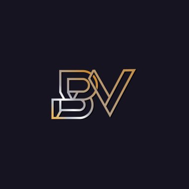 koyu arka plan üzerinde BV başlangıç harfi logo