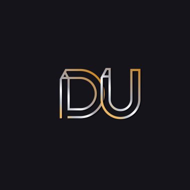 koyu arka plan üzerinde du başlangıç harfi logo