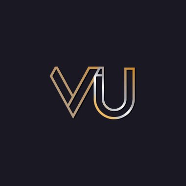 koyu arka plan üzerinde başlangıç harfi vu logo