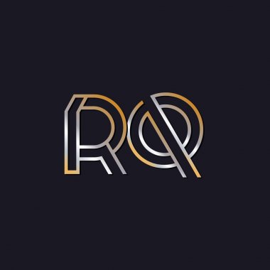 koyu arka plan üzerinde başlangıç harfi rq logo