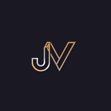 koyu arka plan üzerinde başlangıç harfi jv logo