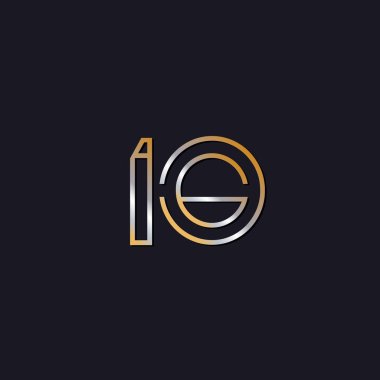 İlk harf IO logosuna koyu arka plan