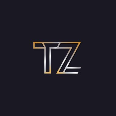 koyu arka plan üzerinde başlangıç harfi tz logo