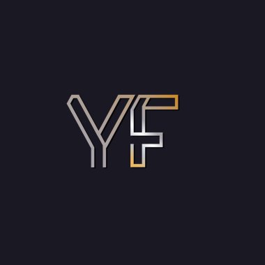 koyu arka plan üzerinde başlangıç harfi yf logo