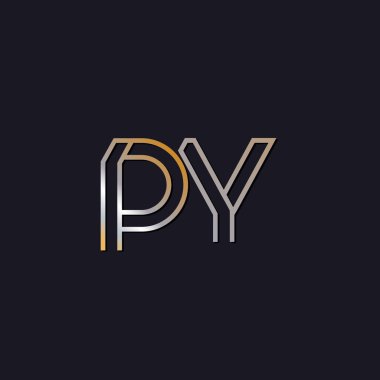 koyu arka plan üzerinde başlangıç harfi py logo