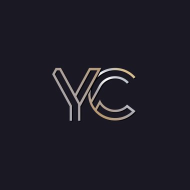 koyu arka plan üzerinde başlangıç harfi yc logo