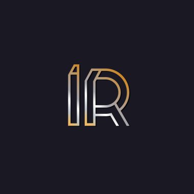 koyu arka plan üzerinde başlangıç harfi IR logo