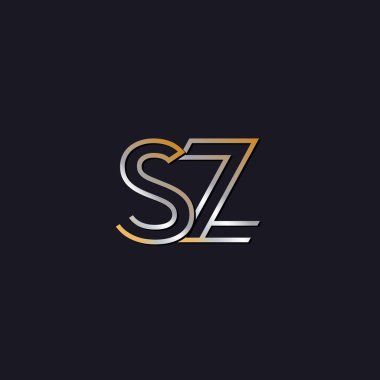 koyu arka plan üzerinde başlangıç harfi sz logo