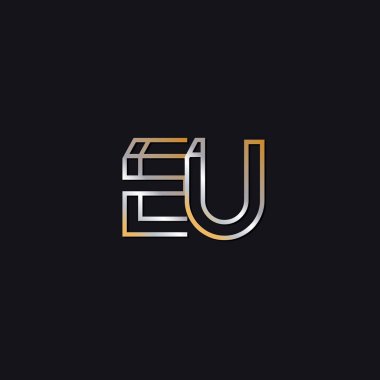 AB ilk harf logo koyu arka plan üzerinde