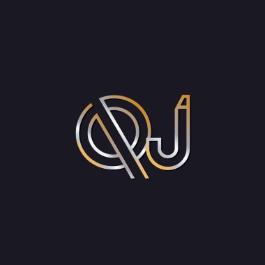 koyu arka plan üzerinde başlangıç harfi qj logo
