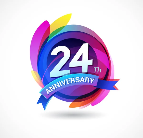 Logo Ontwerp Voor Jaar Verjaardag Witte Achtergrond — Stockvector
