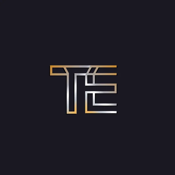 Počáteční Písmena Logo Tmavém Pozadí — Stockový vektor