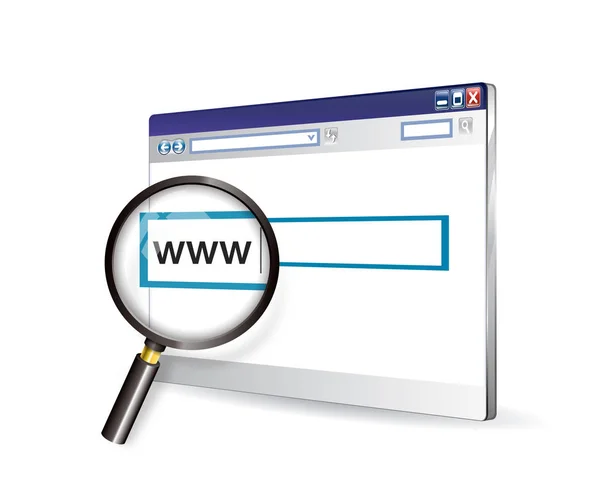 www, Web sitesi adresi simgesi. vektör