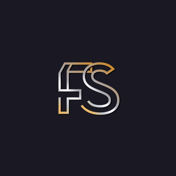 Initiales Lettres Logo Sur Fond Sombre — Image vectorielle