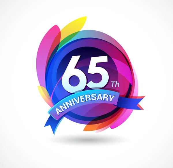 Logo Design Years Anniversary White Background — Stock Vector