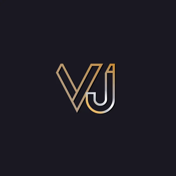 Initial Letters Vj Logo On Dark Background