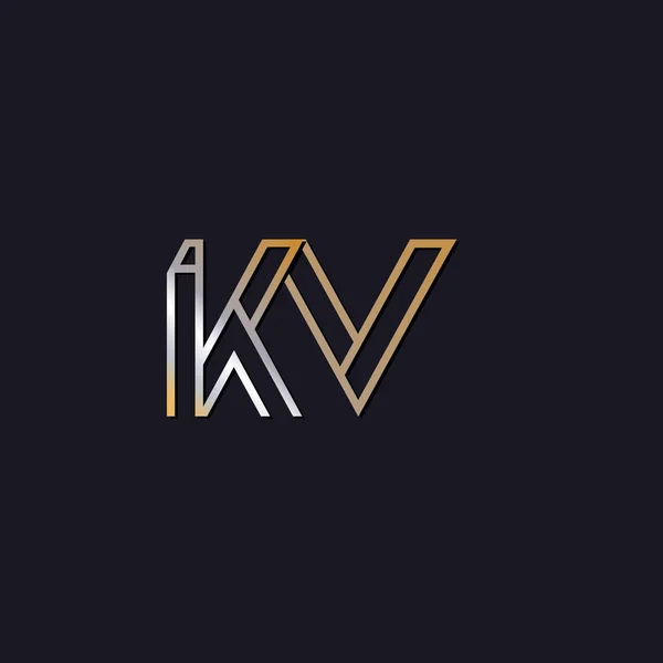 Initial Letters Logo Dark Background — Stock vektor