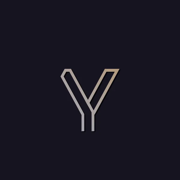 Inicial Logo Letra Sobre Fondo Oscuro — Vector de stock