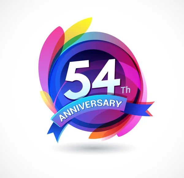 Logo Ontwerp Voor Jaar Verjaardag Witte Achtergrond — Stockvector