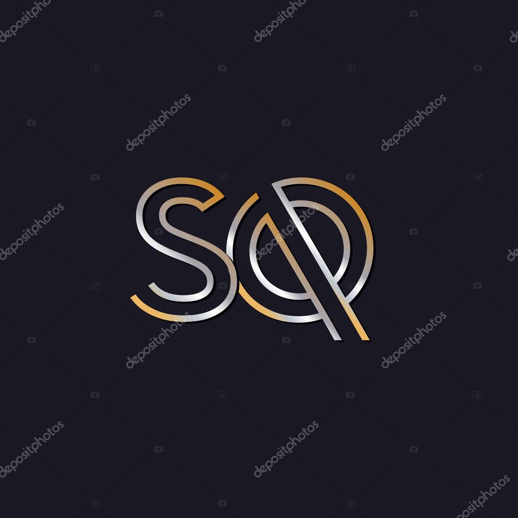 Initial letters  sq logo  on dark background