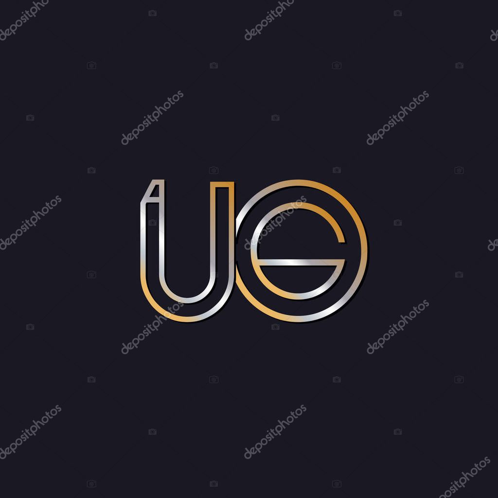 Initial letters uo  logo  on dark background