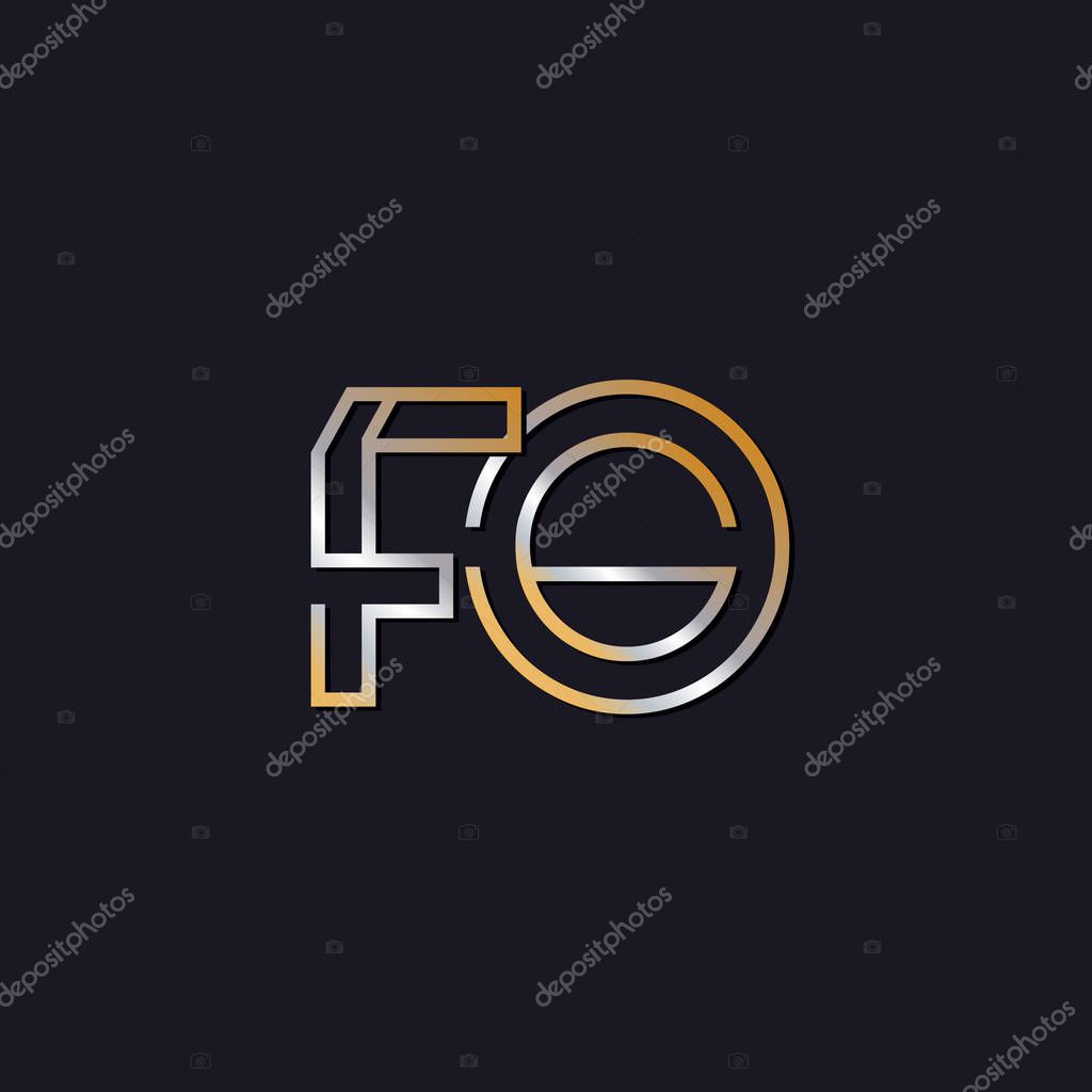 Fo initial letters  logo  on dark background