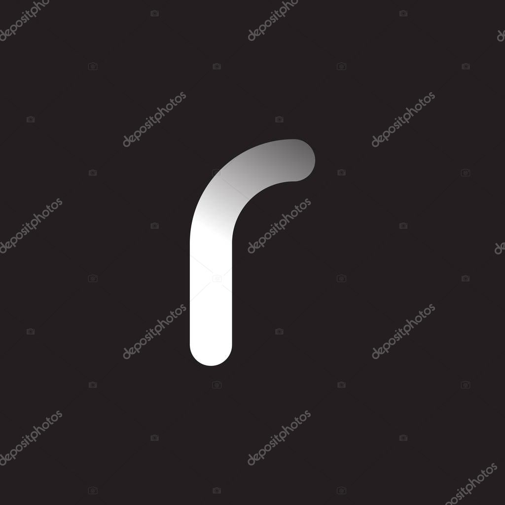 R  initial letter logo  on dark background