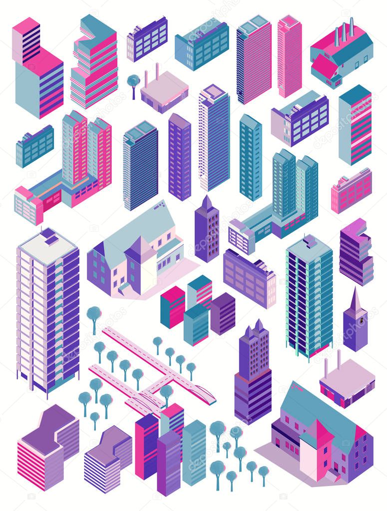 Urban, buildings, city, vector illustration