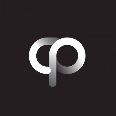  CP harf logo koyu arka plan üzerinde