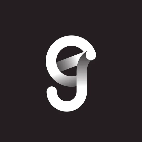 Brieven Logo Donkere Achtergrond — Stockvector