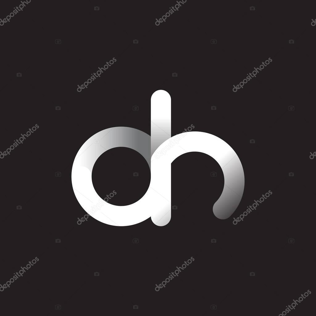 Dh  letters  logo  on dark background
