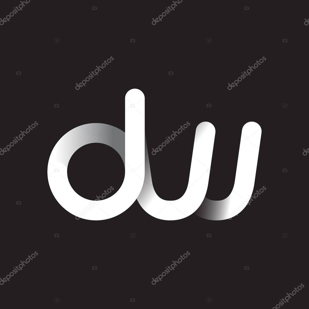 Dw  letters  logo  on dark background