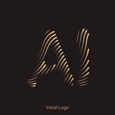 koyu arka plan üzerinde AI harf logo