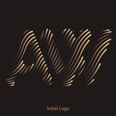 AW koyu arka plan üzerinde logo harfleri