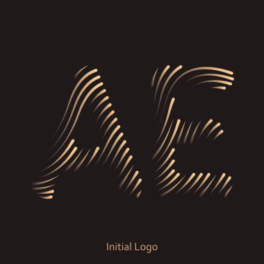  koyu arka plan üzerinde AE harf logo