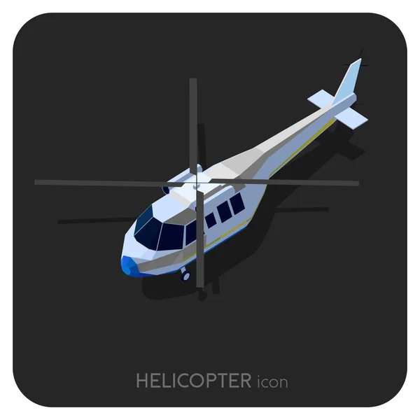 Helikopter Vervoer Pictogram Vectorillustratie — Stockvector